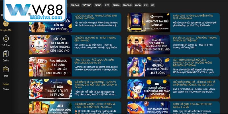 Chỉ cần đăng ký tài khoản W88, người chơi sẽ nhận ngay tiền thưởng chào mừng