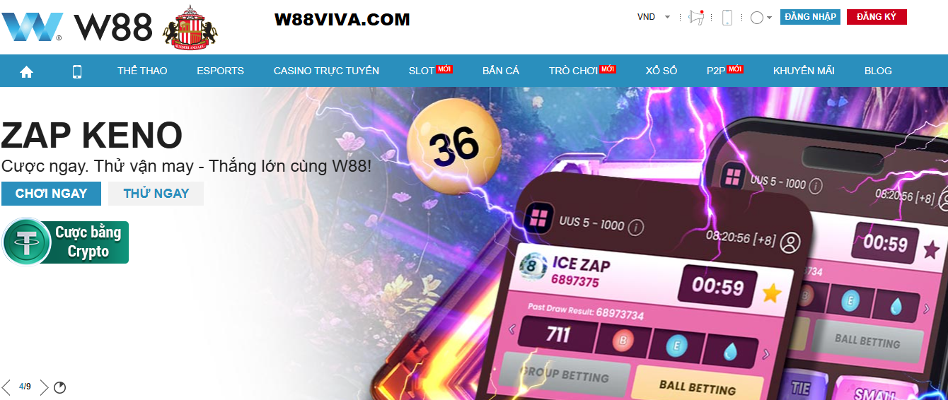 W88 Trải nghiệm xổ số W88